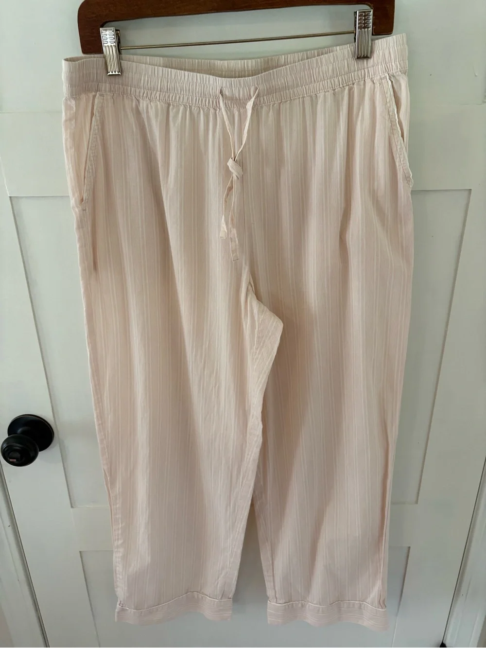 Haven Well Within Organic Cotton Poplin Pajama Pants. Size Medium.